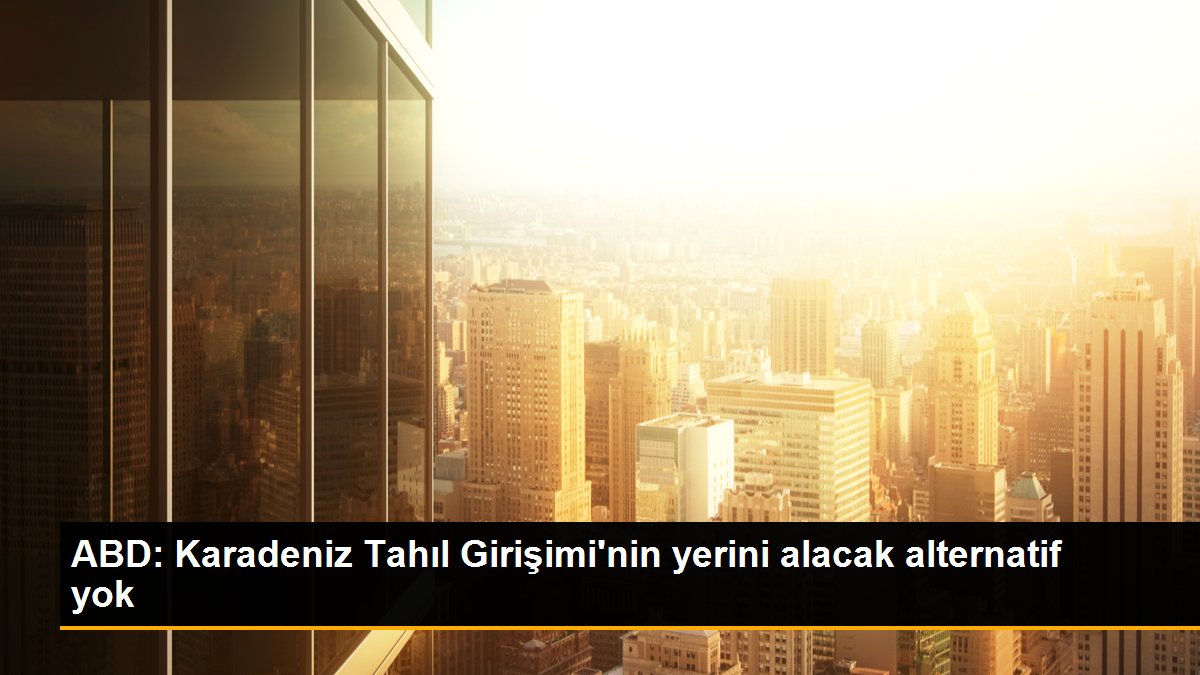 ABD: Karadeniz Tahıl Teşebbüsü’nün yerini alacak alternatif yok