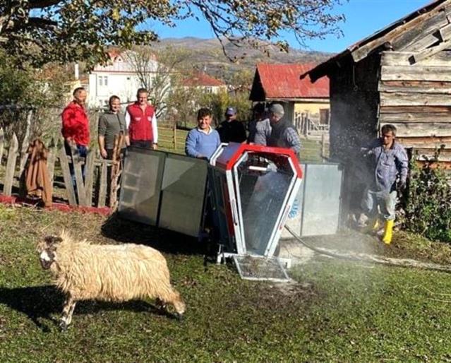 Ordu’da taşınabilir koyun yıkama banyoları hizmete girdi