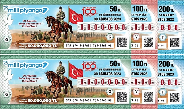 Milli Piyango 30 Ağustos özel çekilişinde büyük ikramiye 50 milyon TL!